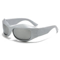 Unique-Shaped Curve Side Futuristic Tech Sunglasses ins Influencer Sunglasses Y2K Hot Girl Women Trendy Sunglasses
