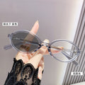 Light Feel Photochromic Prescription Glasses Anti-Blue Influencer Overseas Small-Frame Burst Book Nerd Frame Premium Elegant Prescription Sunglasses