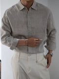 Nengmeng Linen Texture Loose Cooling Shirt