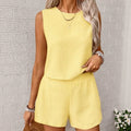 Casual Tank Top plus Shorts Set - Fashion Summer Vacation Outfit Women