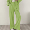 Women's Fall Korean Casual Petite Blazer Set 2026 | 2 Piece Outfit Set - Camel Pants