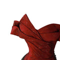 Red Off-Shoulder Bridal Gown - French Style Plus Size Wedding Toasting Dress