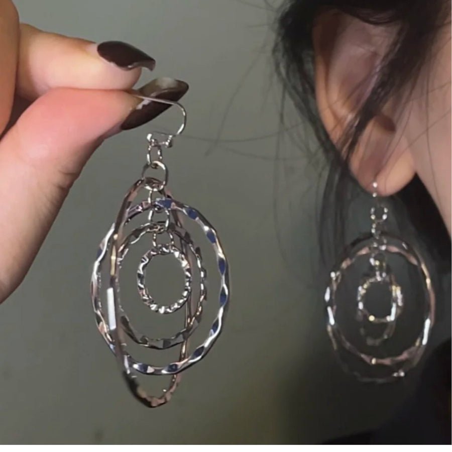 Silver-Tone Leaf Tassel Drop Earrings - view 4