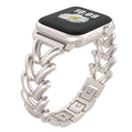 Fits Apple 1 ~ 8Ultra Third Gen Fashionable Tweed Style V Shape Denim Chain Metal Apple Band