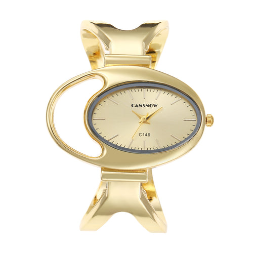 2026 New EU/US Import Electric Business Bestseller Shaped Oval Round Egg Shape Women Quartz Bangle Watch Stock Wholesale