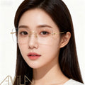 Rimless Prescription Glasses Dazzle Dazzling Anti-Blue Plano Xu Yan Style Fashionable Retro Glasses Frame Prescription Sunglasses
