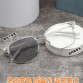Prescription Glasses Photochromic Anti-Blue-Light Glasses Tech Half-Rim Browline Frame Cool Frame Overseas Influencer Retro Prescription Sunglasses