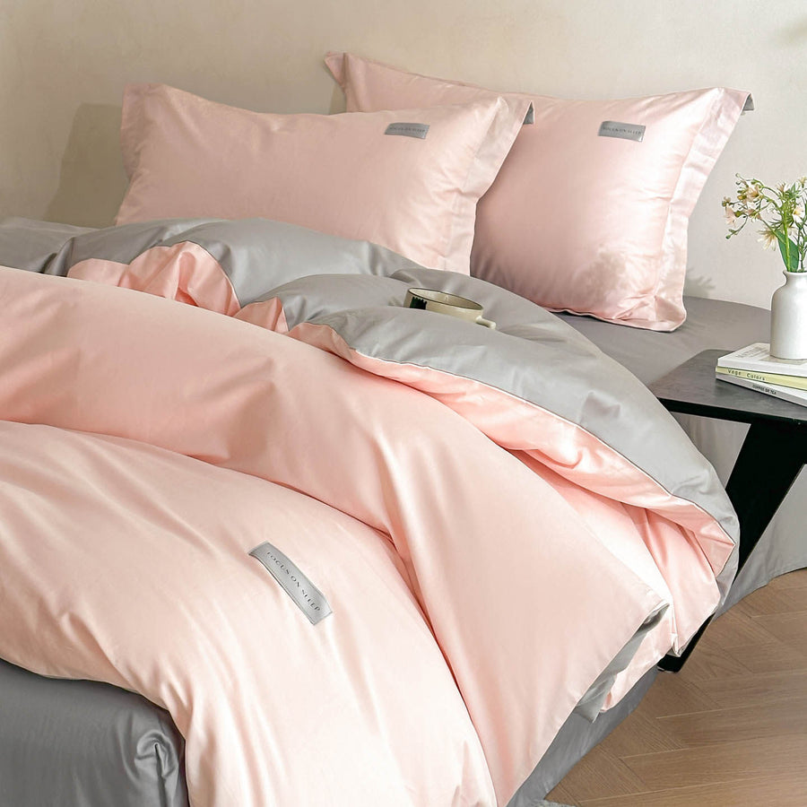 Peter Solid-Color Cotton 4-Piece Bedding Set - view 4