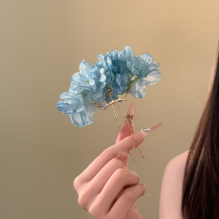 Vintage Fabric Flower Hair Stick - view 8