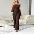 Summer Retro Fashion Tie-Front Fitted Wide Leg Pants + Top 2-Piece Set
