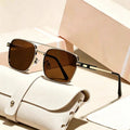 Pair Bridge Men Sunglasses Driving Sun-Proof Trendy Outing Metal Sunglasses Cool Versatile Personality Fashionable Sunglasses
