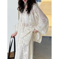 Summer New Chinese Embroidered Heavy Sun-Protection Shirt + Skirt 2-Piece Set