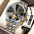Swiss Brand Trendy Multifunction Mens Watch Waterproof Glow Quartz Watch Live Export Bestseller Drop Ship