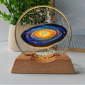星空宇宙银河3d立体激光彩印内雕水晶球发光小夜灯摆件