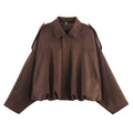 Women's Fall-Winter Retro Lapel Collar Jacket 2026 | Trendy Jacket - Coffee