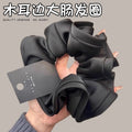 Large Cord Hair Tie Korean Style Elegant Premium Scalloped Satin Hair Tie 5 New Bun High-Stretch Force Hair String