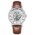 New Watch Men Clear Base Cutout Imit. Mechanical Watch Men Belt Quartz Watch In Stock Watch Wholesale