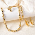 Vintage Ra Silk Rhinestone Slub Set Coated 18k Gold Light Luxury Niche Design Premium Exquisite Jewelry