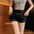 Korean School Lace High Waist Pleated Skirt + Short Skirt