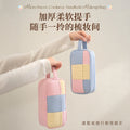 蓓恋新款化妆包高颜值撞色手提大容量护肤品收纳包时尚百搭收纳袋