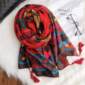 Women's Ethnic Shawl + Cape 2026 - Red