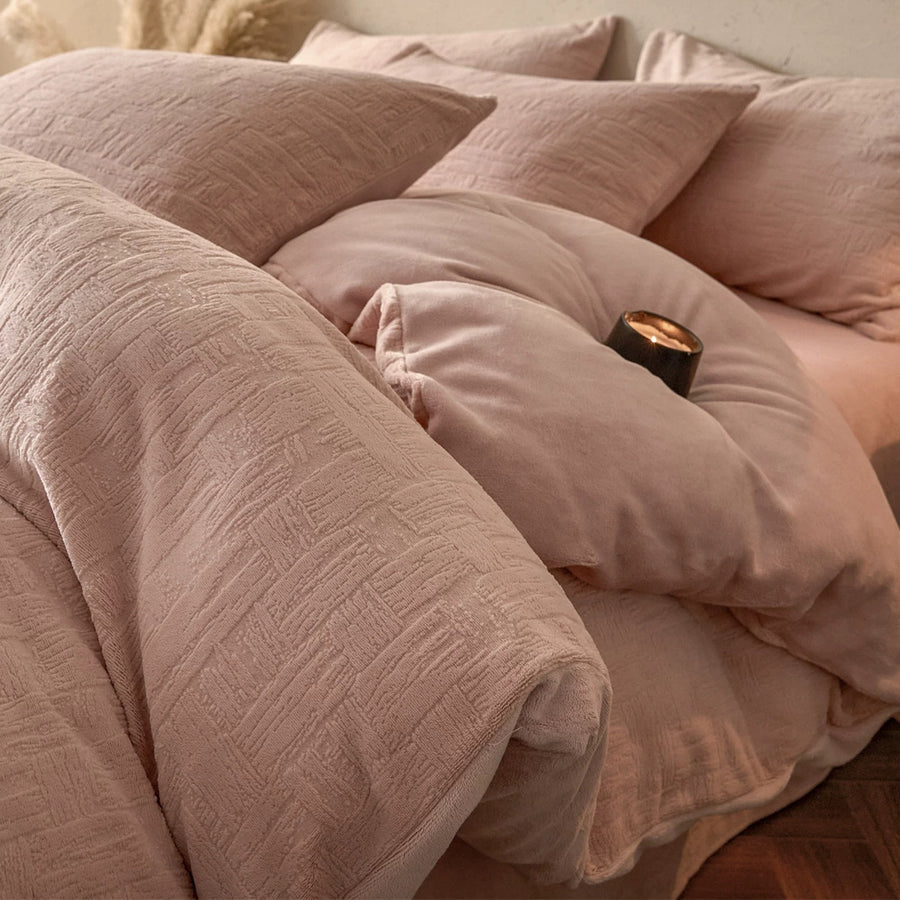 First Warm Milk White Velvet 4-Piece Winter Bedding Set - view 5