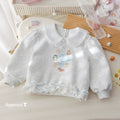 Girls' Cartoon Hoodie and Embroidered Pants Set