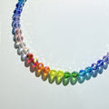 Korean Simple Coated Colorful Crystal Clavicle Chain New Import Fashionable Accessory Design Detail Beaded Necklace Women Wholesale