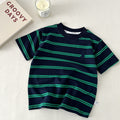 Women's Summer Embroidered Short Sleeve Striped Top 2026 | Casual Blouse - White
