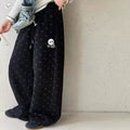 Girls' Curved-Leg Wide Sweatpants