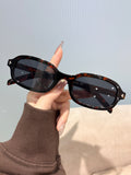 Oval Round Small-Frame Sunglasses UV-Proof Trendy New Fashionable Trendy Unisex Premium Influencer Sunglasses