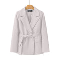 Women's Fall Korean Casual Tie-Front Blazer 2026 - Coffee
