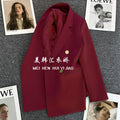 Women's Fall Korean Casual Petite Blazer 2026 - Red