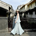 Summer French Vacation V-Neck Ruffle Dress + Long Skirt