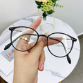 Oval Round Prescription Blue-Light Glasses Fashionable Trendy Overseas Bare Face Influencer Finish Item Men Plano Student Style Prescription Sunglasses
