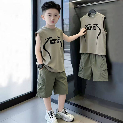 Boys' Sleeveless Top & Shorts 2-Piece Set