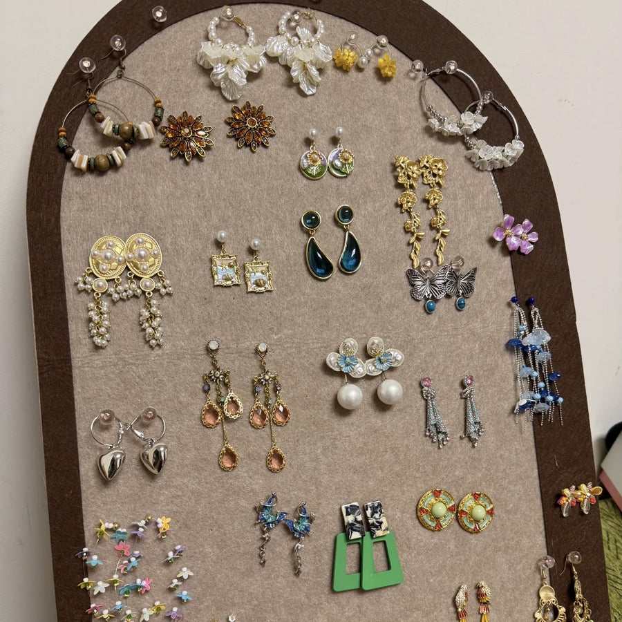 Floral Tassel Statement Earrings - view 4