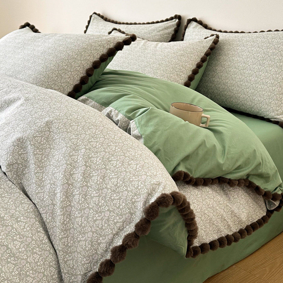 Early Bloom Floral Cotton 4-Piece Bedding Set – French Style - view 4