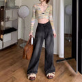 Summer Retro Slimming Plus Size High Waist Loose Wide Leg Straight Leg Pants