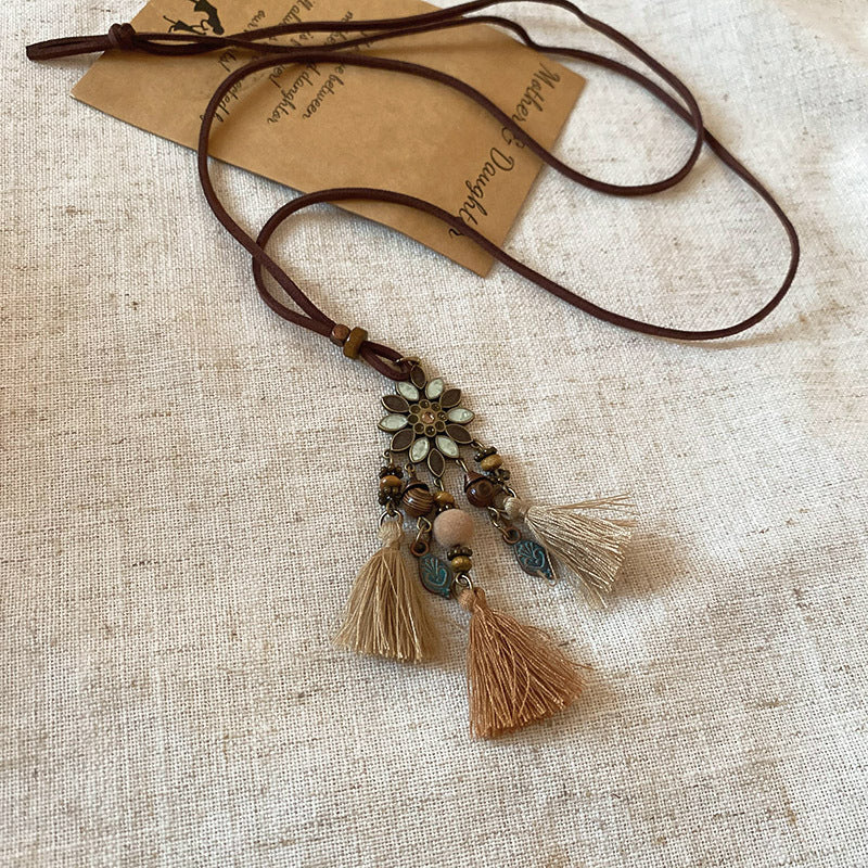 Chinese-Style Zen Wooden Bead Necklace - view 9