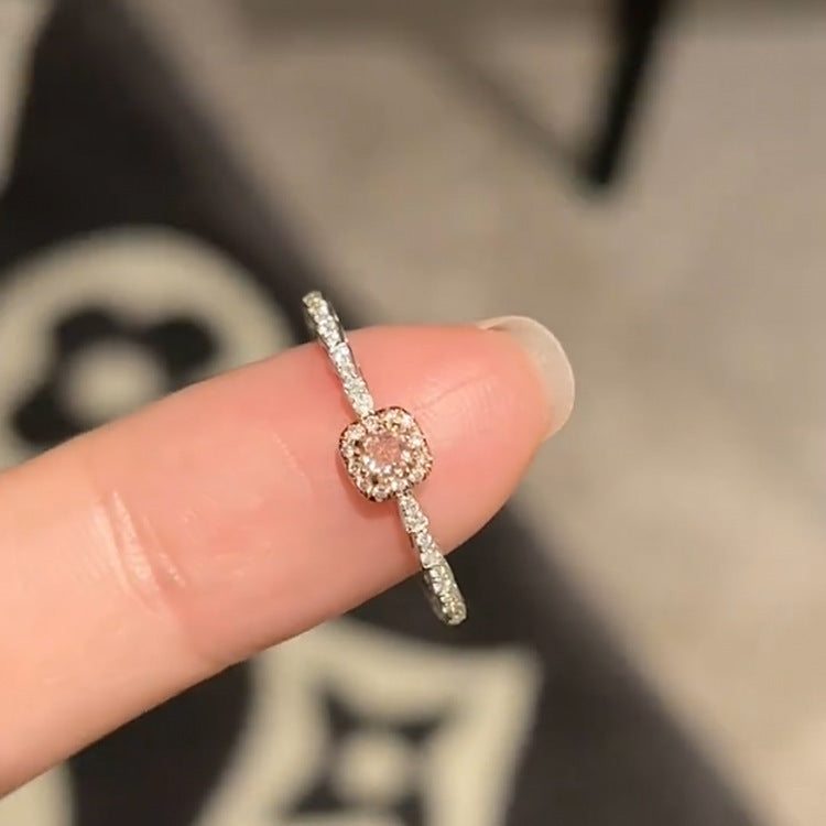 Pink Zircon Butterfly Pearl Ring - view 10
