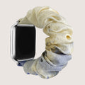 For apple iwatch Tie-Dye Rainbow Satin Large Cord Hair Tie Watch Band Stretch Apple Band Wholesale Custom