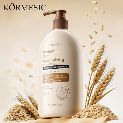 跨境外贸KORMESIC燕麦保湿沐浴露shower gel深层清洁泡沫留香现货