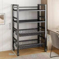 metal floor-standing multi-layer storage rack removable pots and iron kitchen storage racks for pots