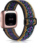 For Fitbitversa1 / 2 Band Day Lettering Clasp Jacquard Wrist Strap Nylon Ethnic Style Smart Capable Folding Buckle