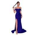 Women's Off-Shoulder Strapless Classic Premium Socialite Evening Gown Banquet
