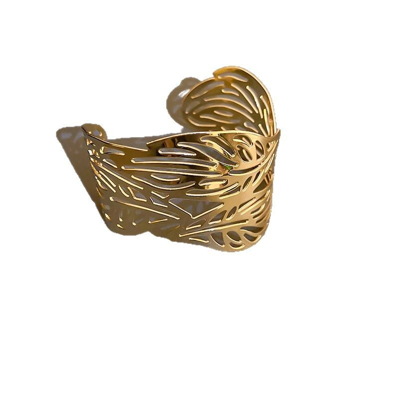 Double-Layer Openwork Cuff Bracelet - view 5