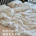 卡通碎花全棉双层纱四件套纯棉被套床单床笠款学生宿舍床上三件套
