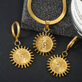 Western Niche Jewelry Fashionable Commute Necklace Earrings Set Snake Chain Too With Moon Heart Pendant Women