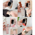 For apple watch9 Color Block Woven Nylon Buckle Stretch Ring Apple s8 Band iwatch7654se